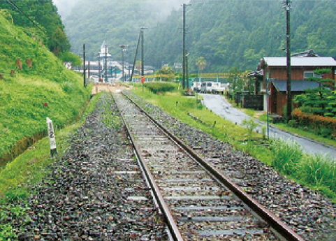 線路枕木の下にも使われています